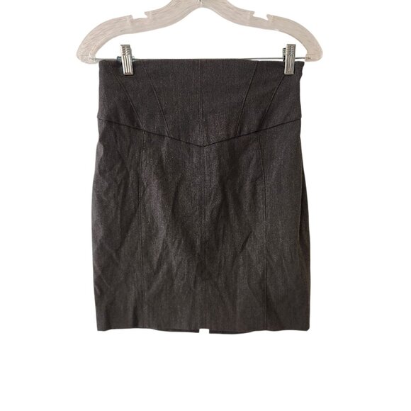 Express Design Studio Pencil Skirt Stretch High Rise Gray Womens Size 2 EUC - Picture 1 of 12